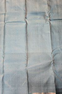 Aqua Blue Kanchipuram Silk Saree – Fresh & Elegant