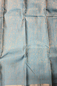 Aqua Blue Kanchipuram Silk Saree – Fresh & Elegant