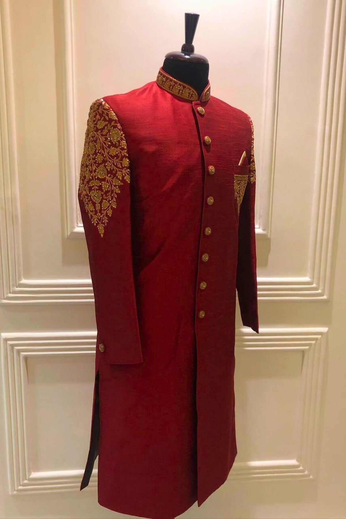 Royal Radiance – Reddish Sherwani