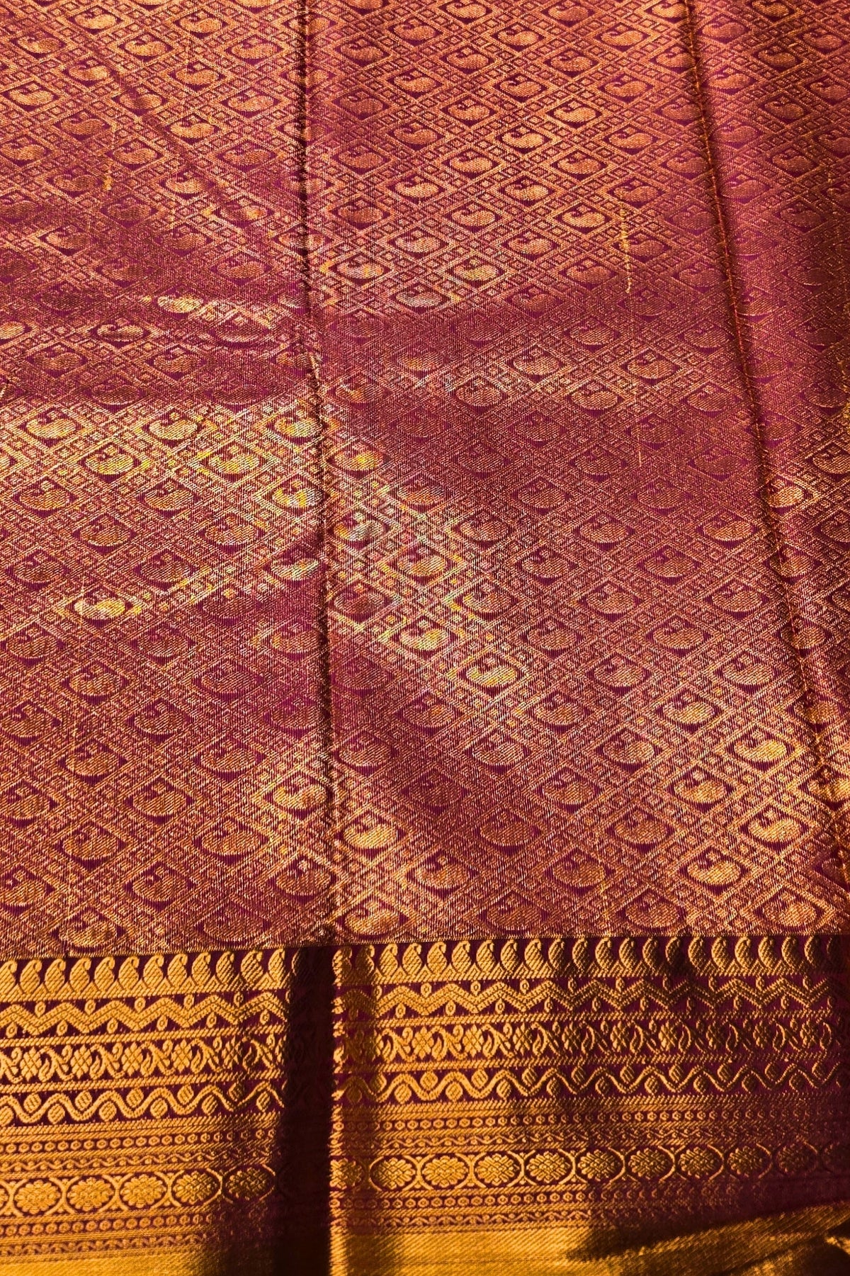 Elegant Sea Green Semi Kanchi Silk Saree with Pink Border