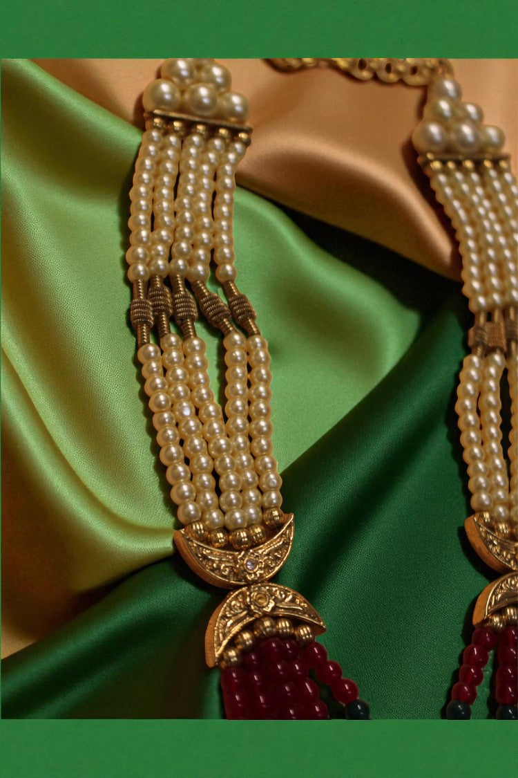 Divine Glow Long Haram with White & Red Stone