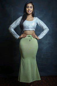 Pastel Green Soft Saree Shapewear