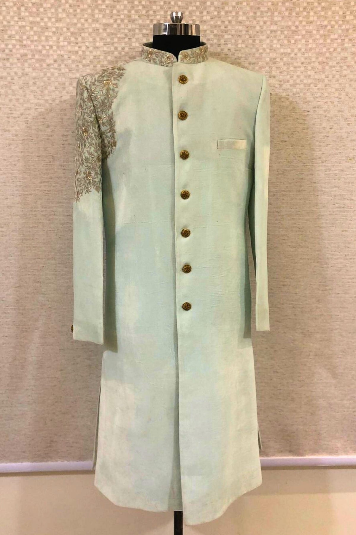 Regal Sophistication – Laurel Green Sherwani