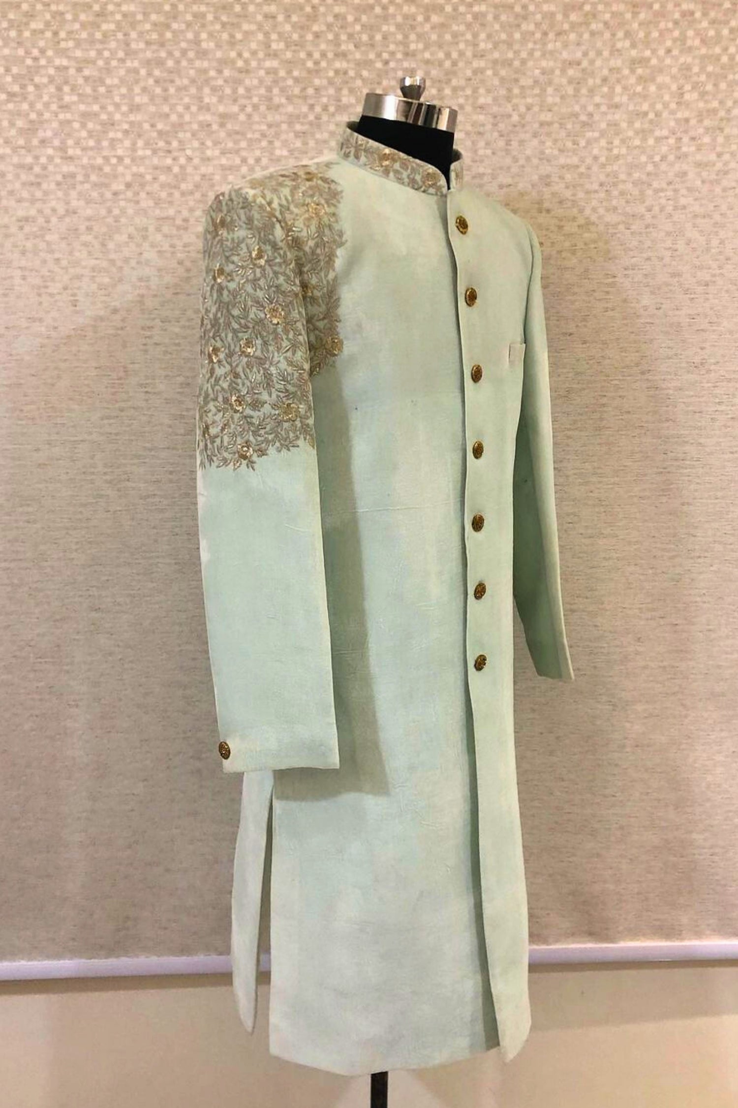 Regal Sophistication – Laurel Green Sherwani