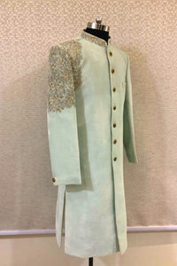 Regal Sophistication – Laurel Green Sherwani