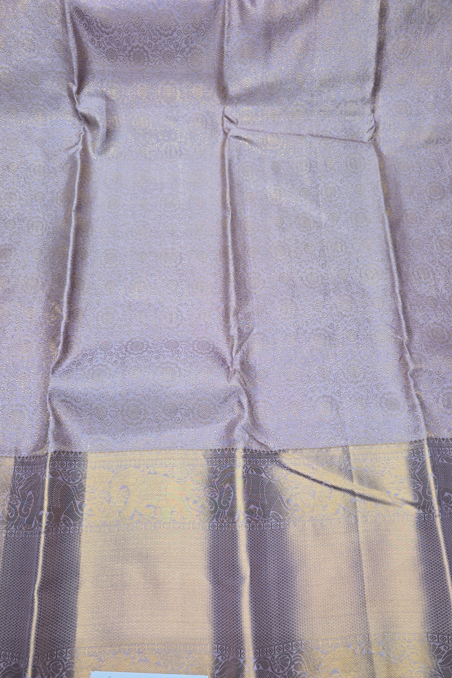 Enchanting Pinkish Purple Kanchipuram Silk Saree