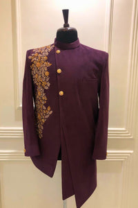 Regal Majesty – Purple Sherwani