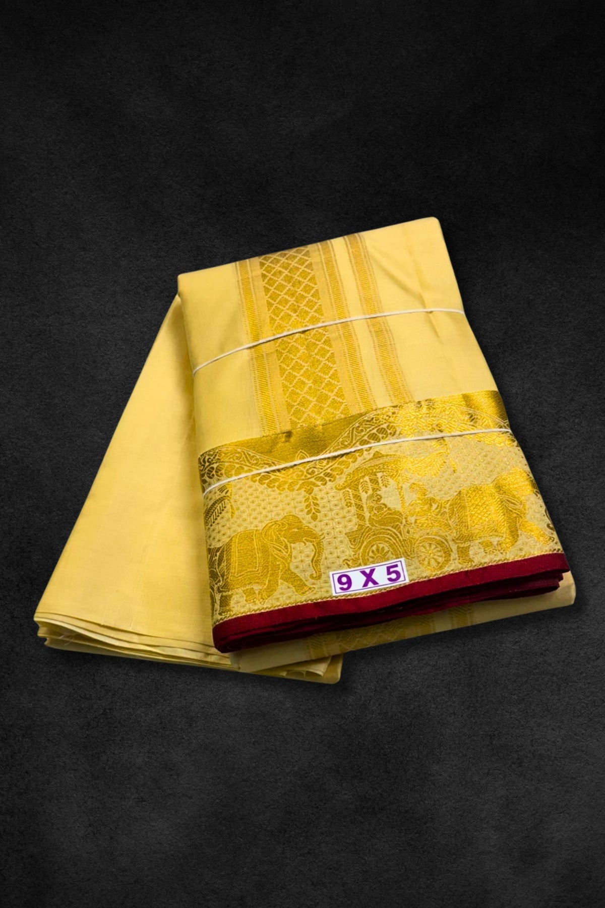 Classic South Indian Vesti – Gold Vesti with  Gold Zari