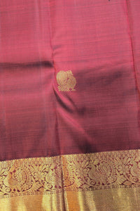 Maroon Kanchipuram Silk Saree with Elegant Gold Border