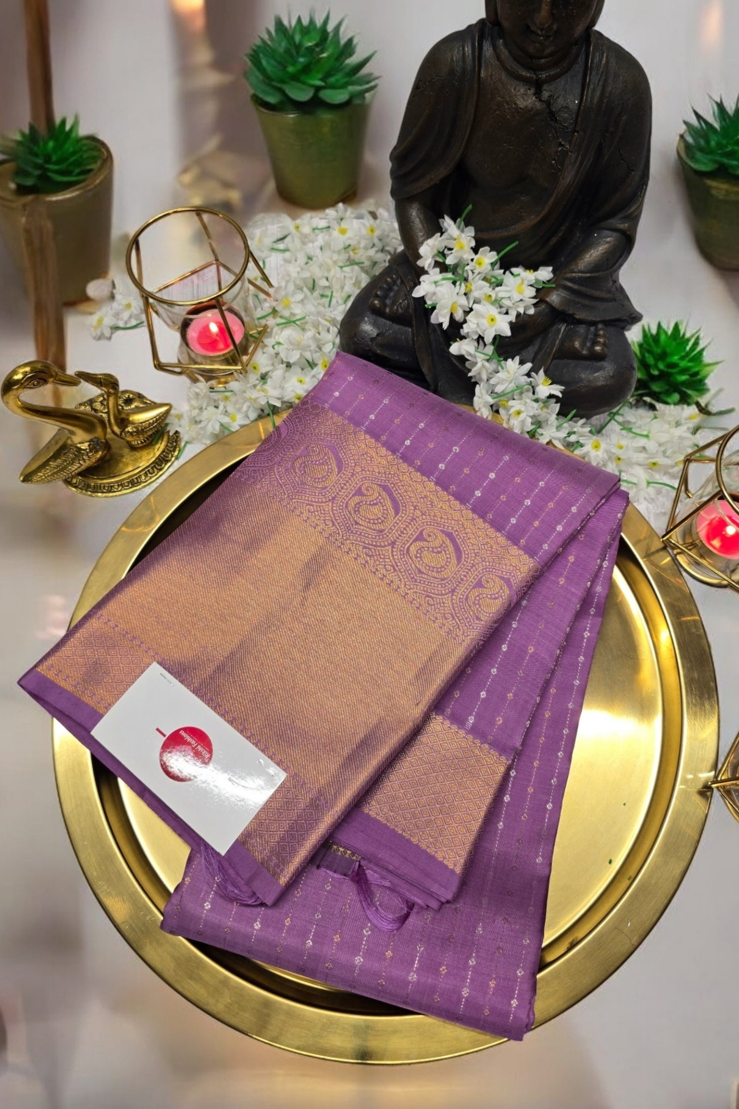 Regal Purple Kanchipuram Silk Saree