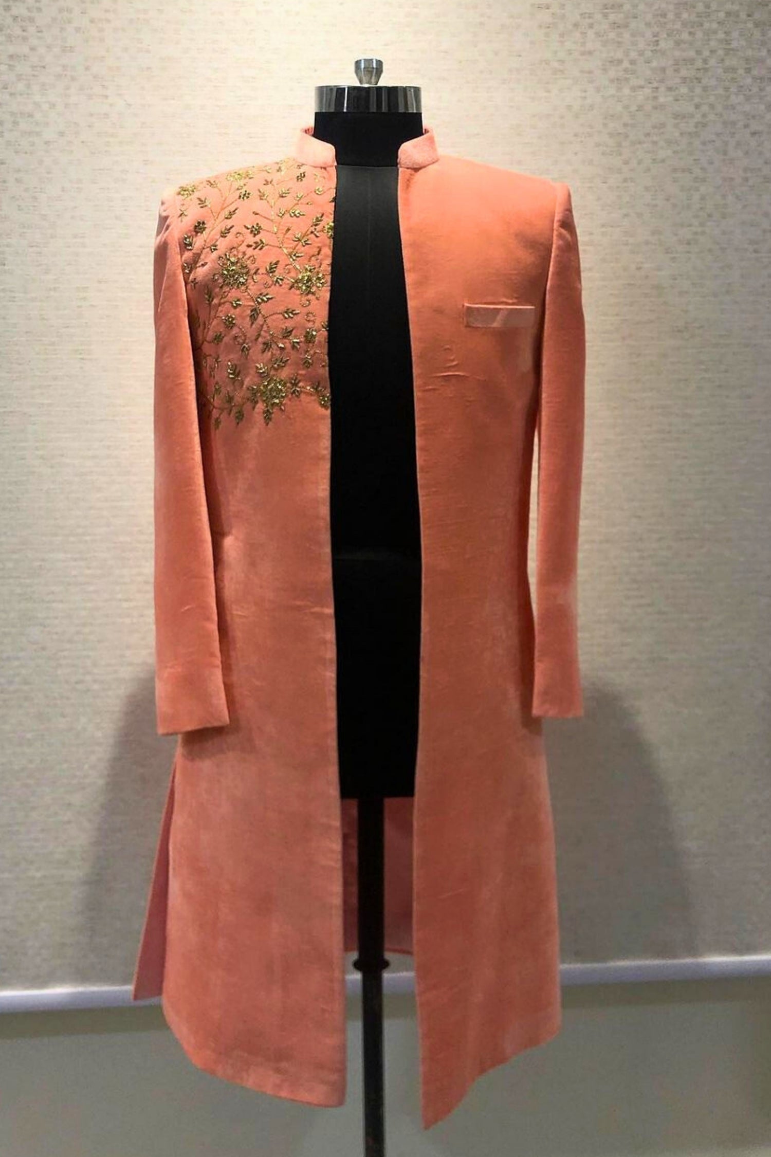 Regal Charm – Pinkish Red Sherwani