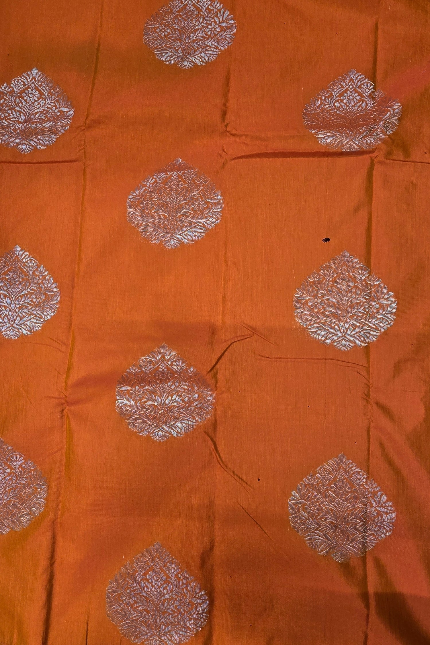 Graceful Pale Carmine Orange Semi Silk Saree