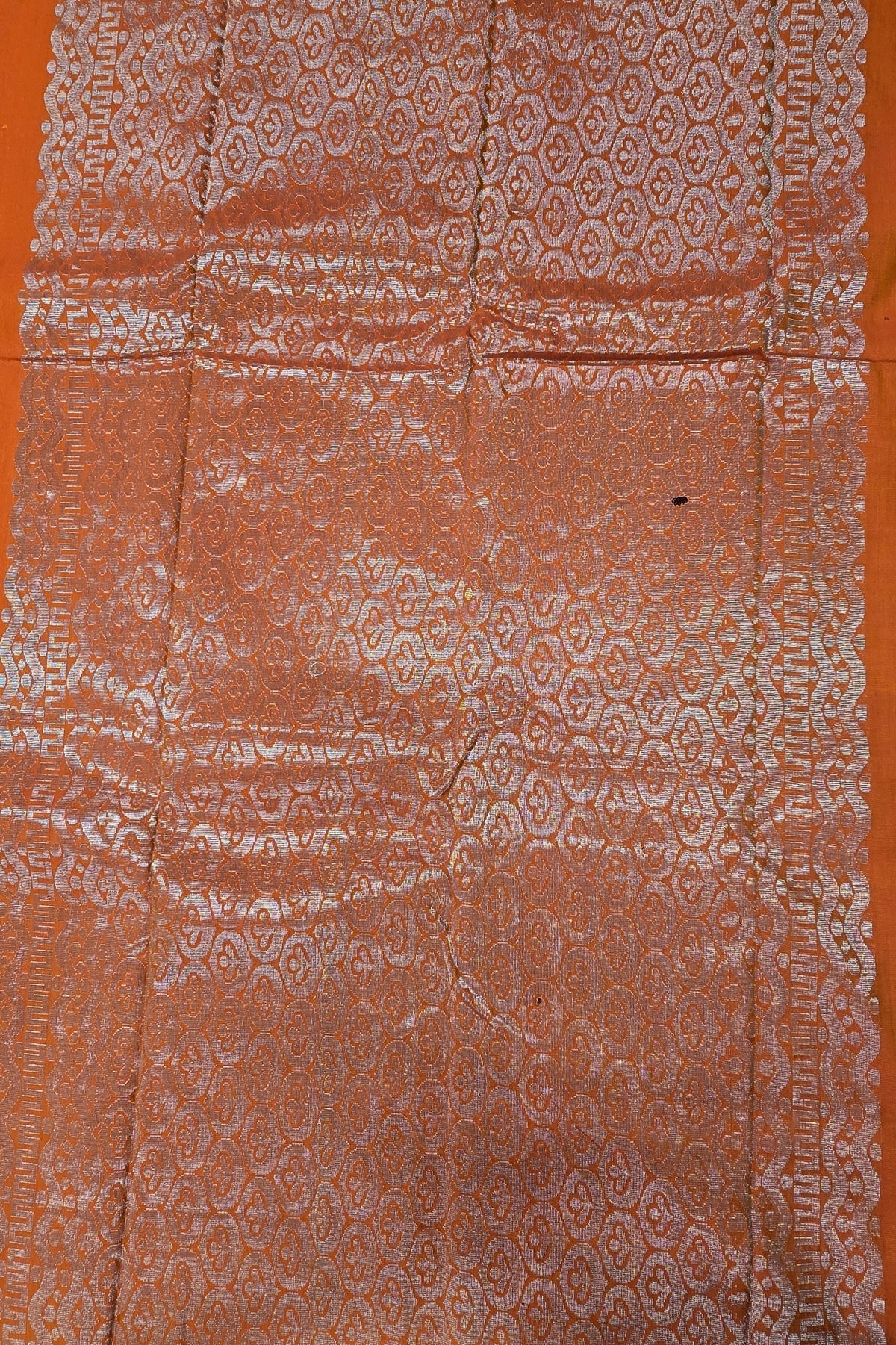 Graceful Pale Carmine Orange Semi Silk Saree