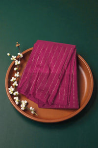 Vibrant Bright Pink Semi Silk Saree