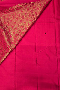 Vibrant Bright Pink Semi Silk Saree