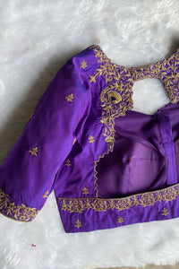 Violet Aari Customized Blouse – Crafted for Timeless Elegance