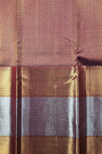 Rich Maroon Kanchipuram Silk Saree with Dual Color Border