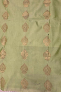 Graceful Olivine Green Semi Silk Saree