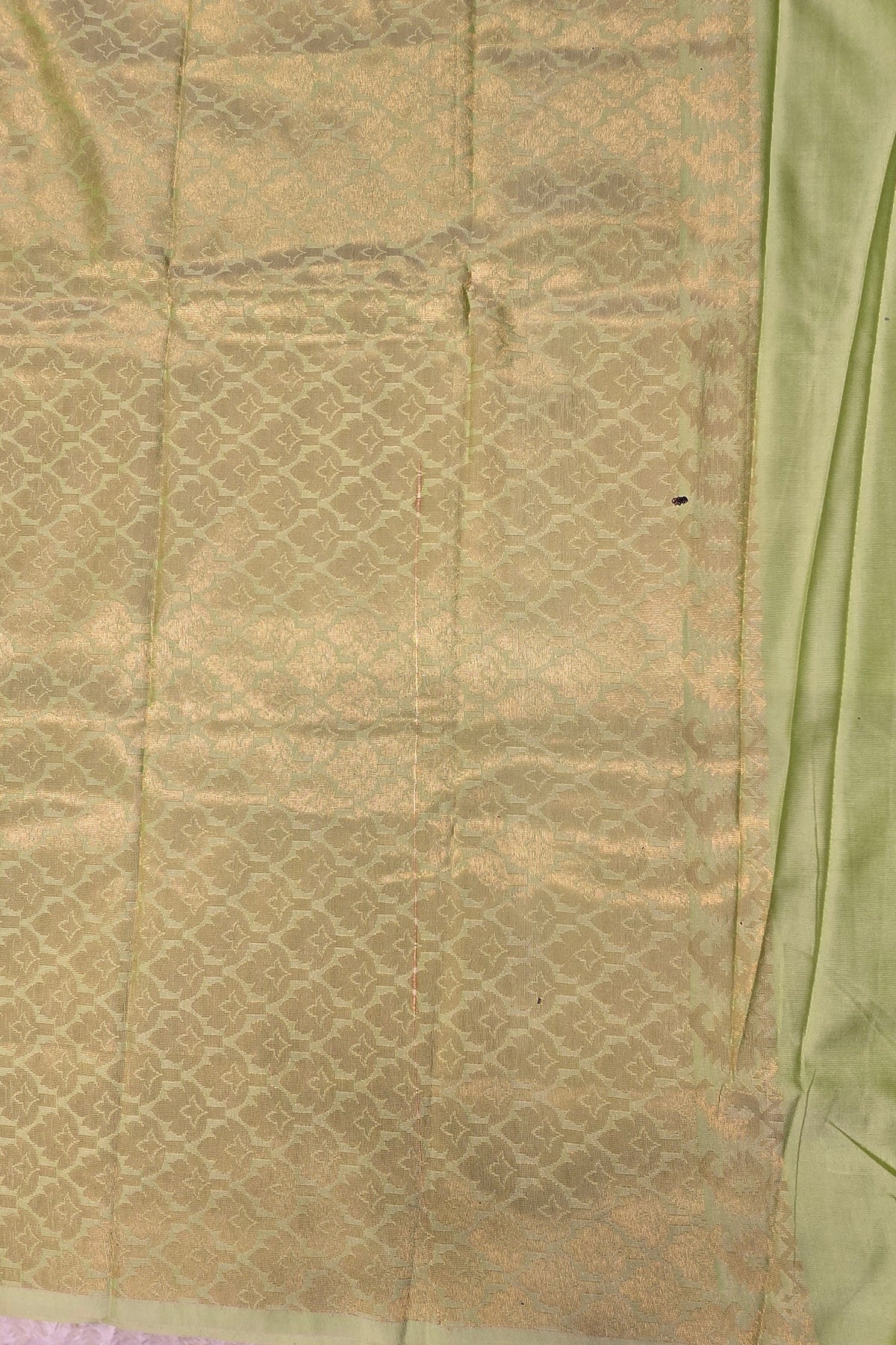 Graceful Olivine Green Semi Silk Saree