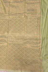 Graceful Olivine Green Semi Silk Saree