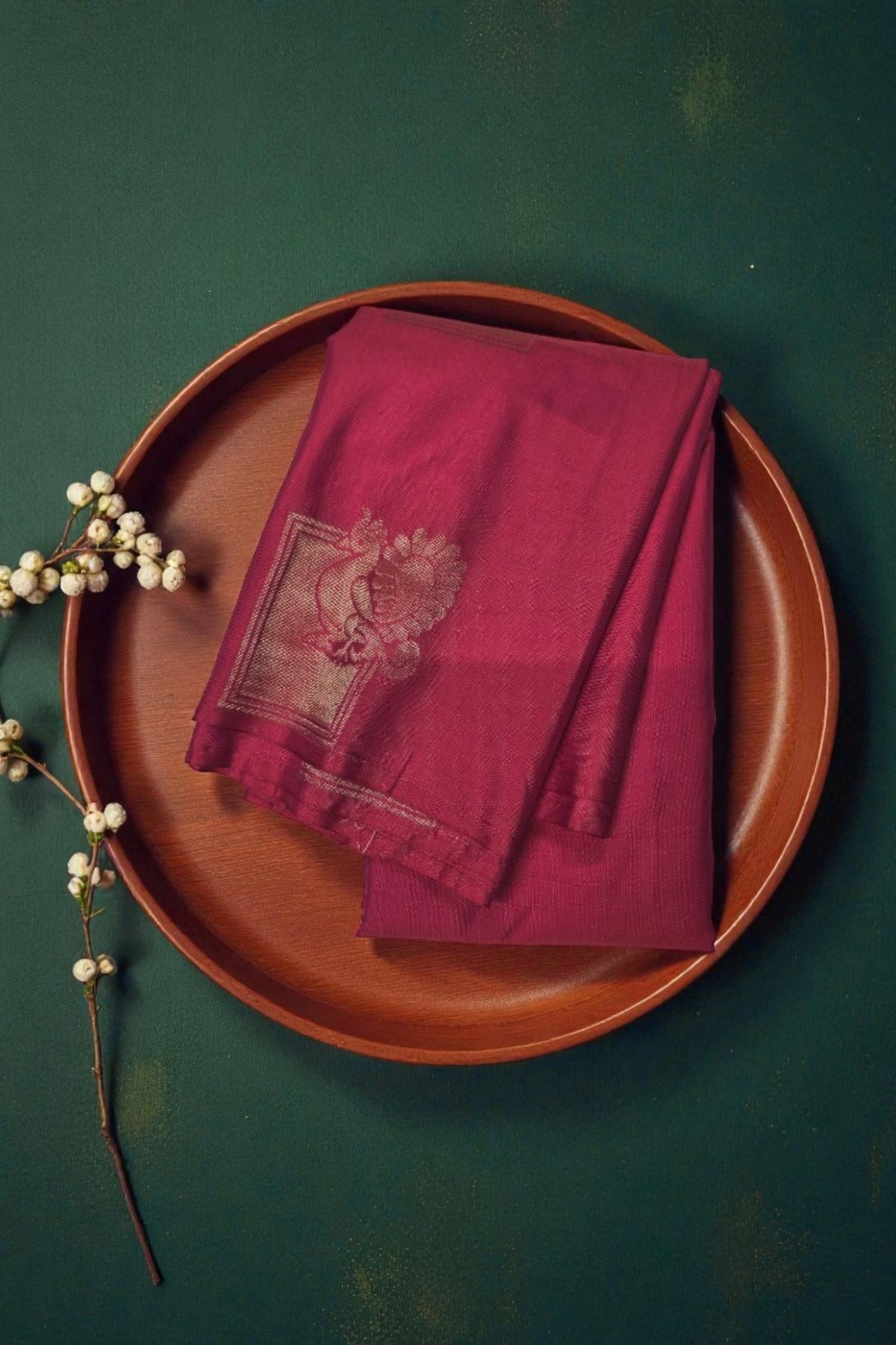 Regal Maroon Semi Silk Saree