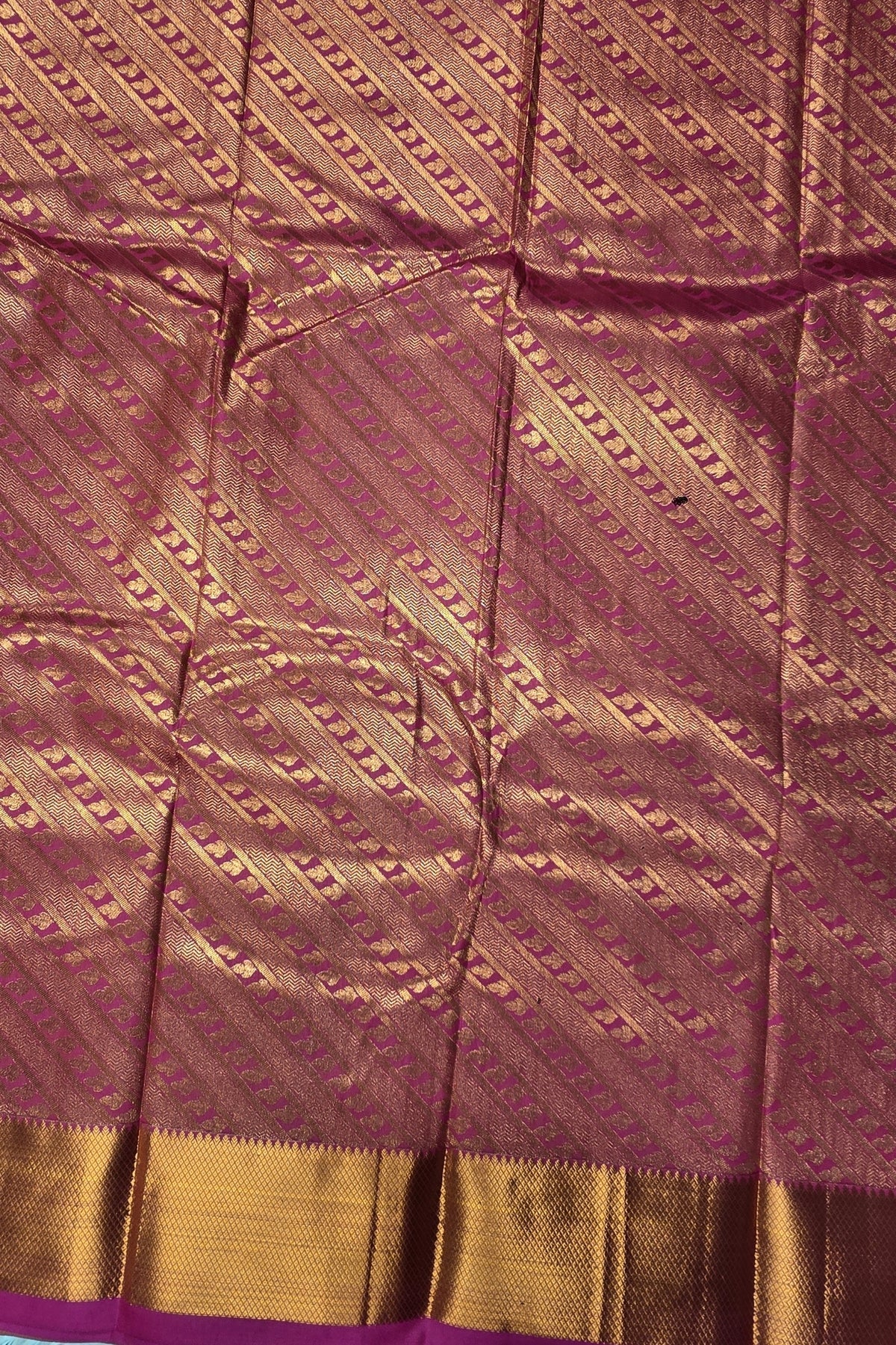 Radiant Gold Semi Silk Saree with Pink Pallu