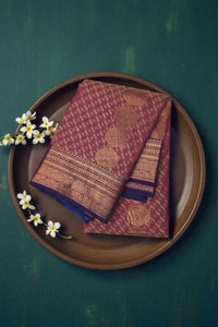 Charming Pansy Pink Semi Silk Saree