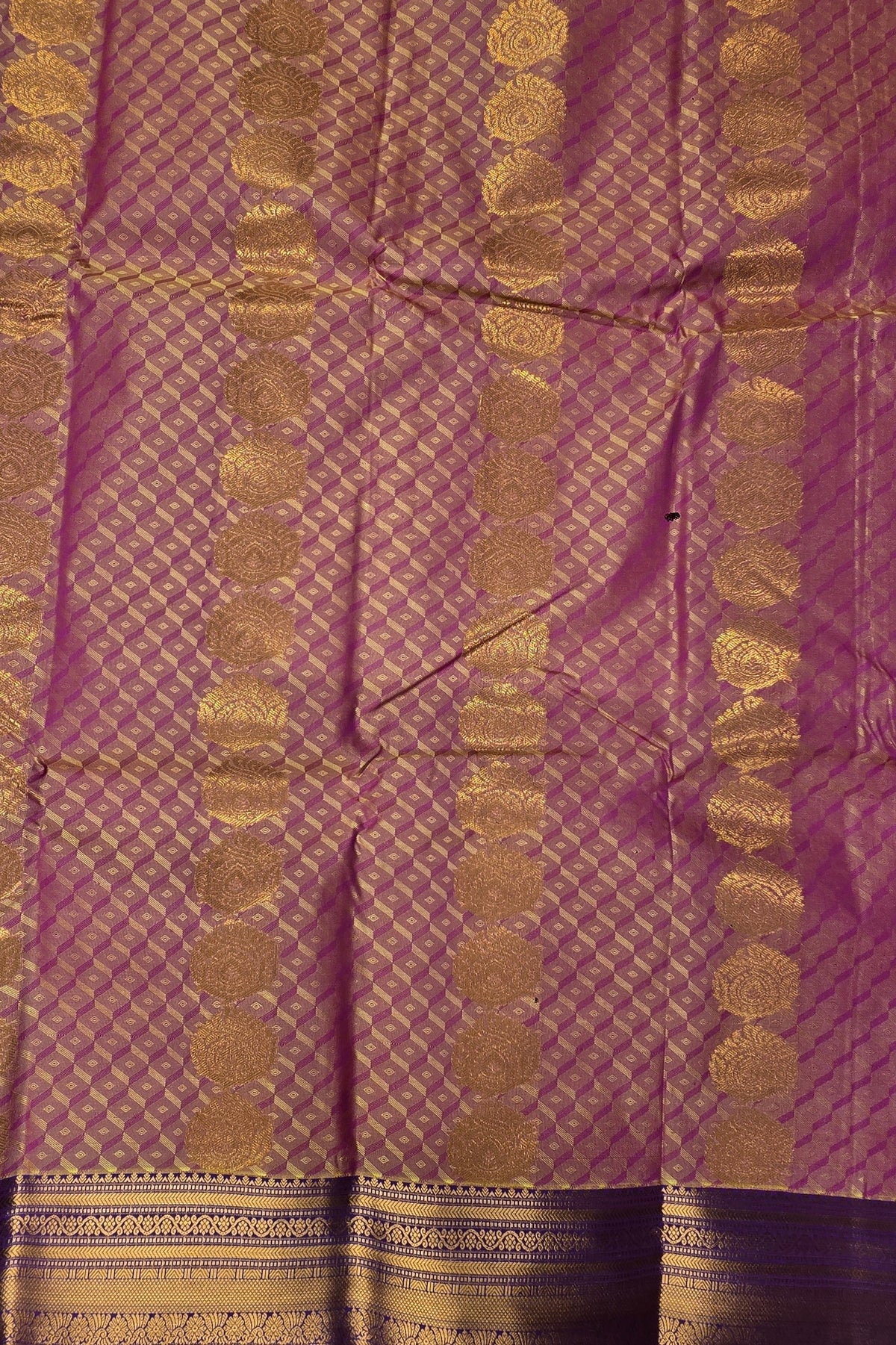 Charming Pansy Pink Semi Silk Saree
