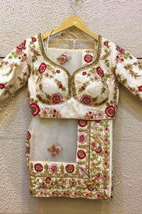 Blush Elegance White Floral Lehenga