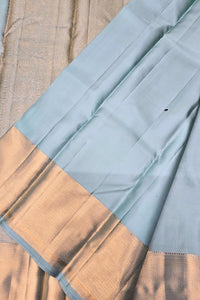 Graceful Baby Blue Kanchipuram Saree