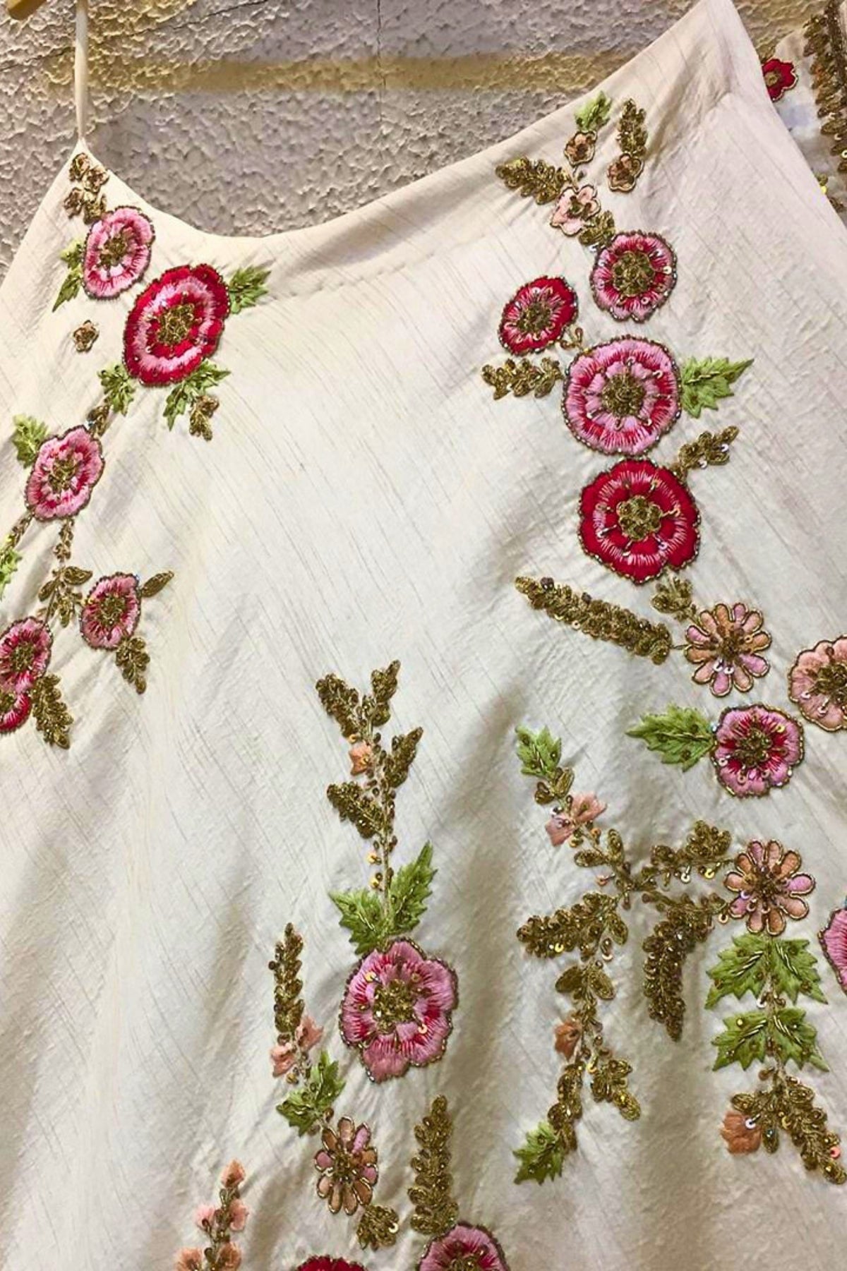Blush Elegance White Floral Lehenga