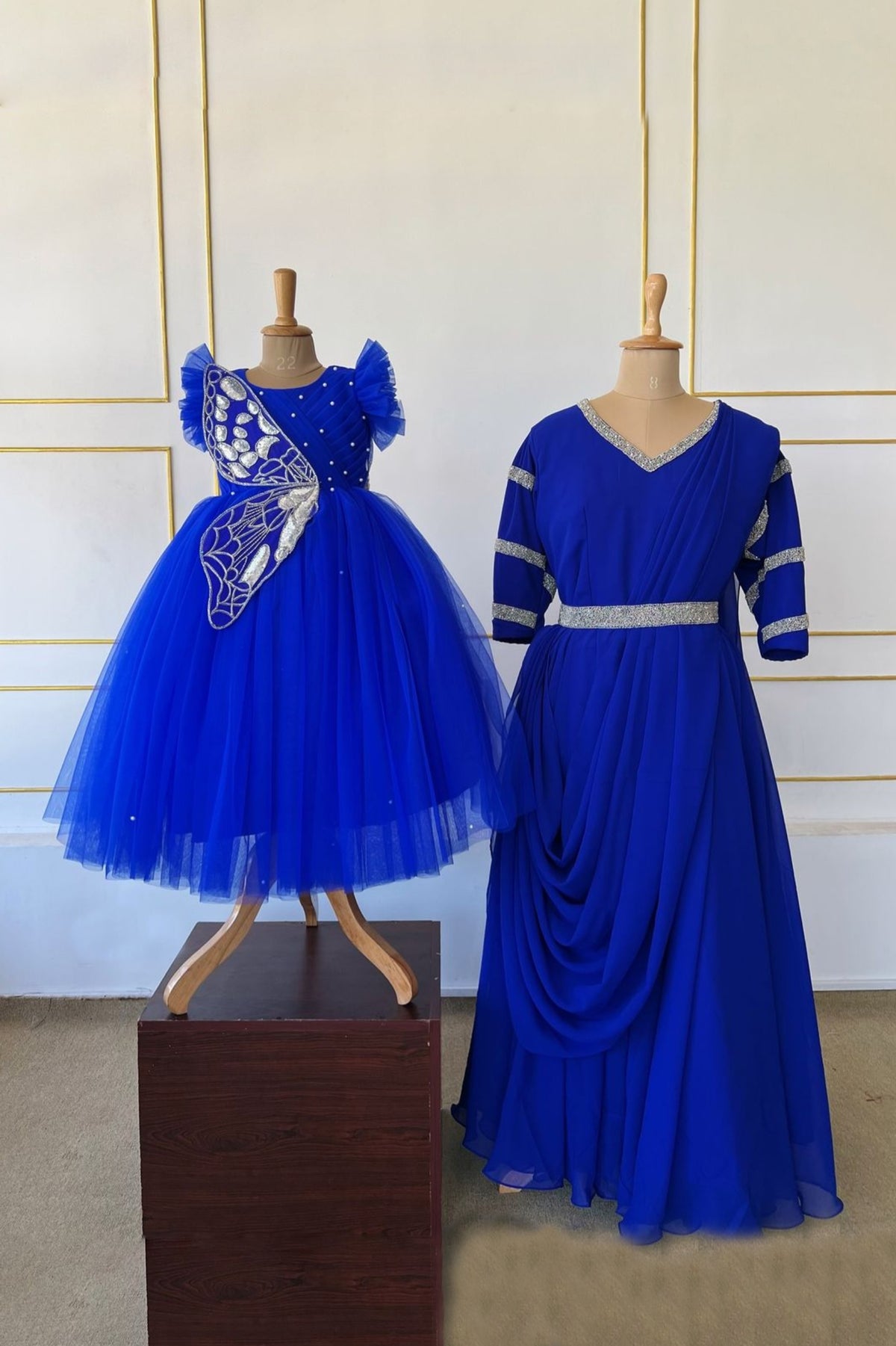 Timeless Bond – Royal Blue Mom-Daughter Gown