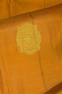 Orange Kanchipuram Silk Saree with Rich Gold Border