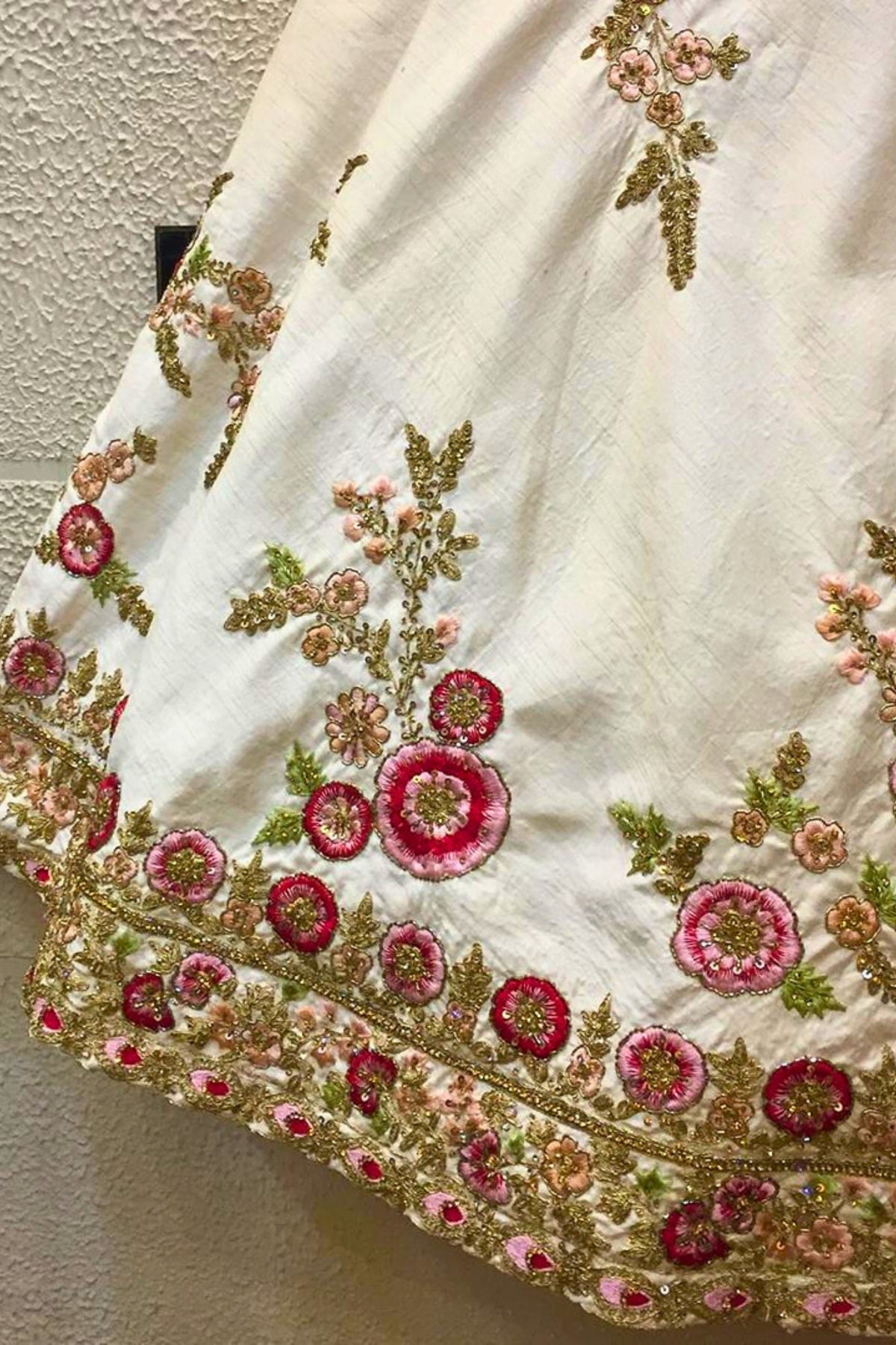 Blush Elegance White Floral Lehenga