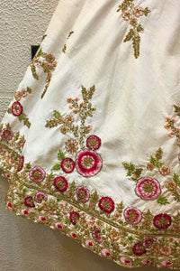 Blush Elegance White Floral Lehenga