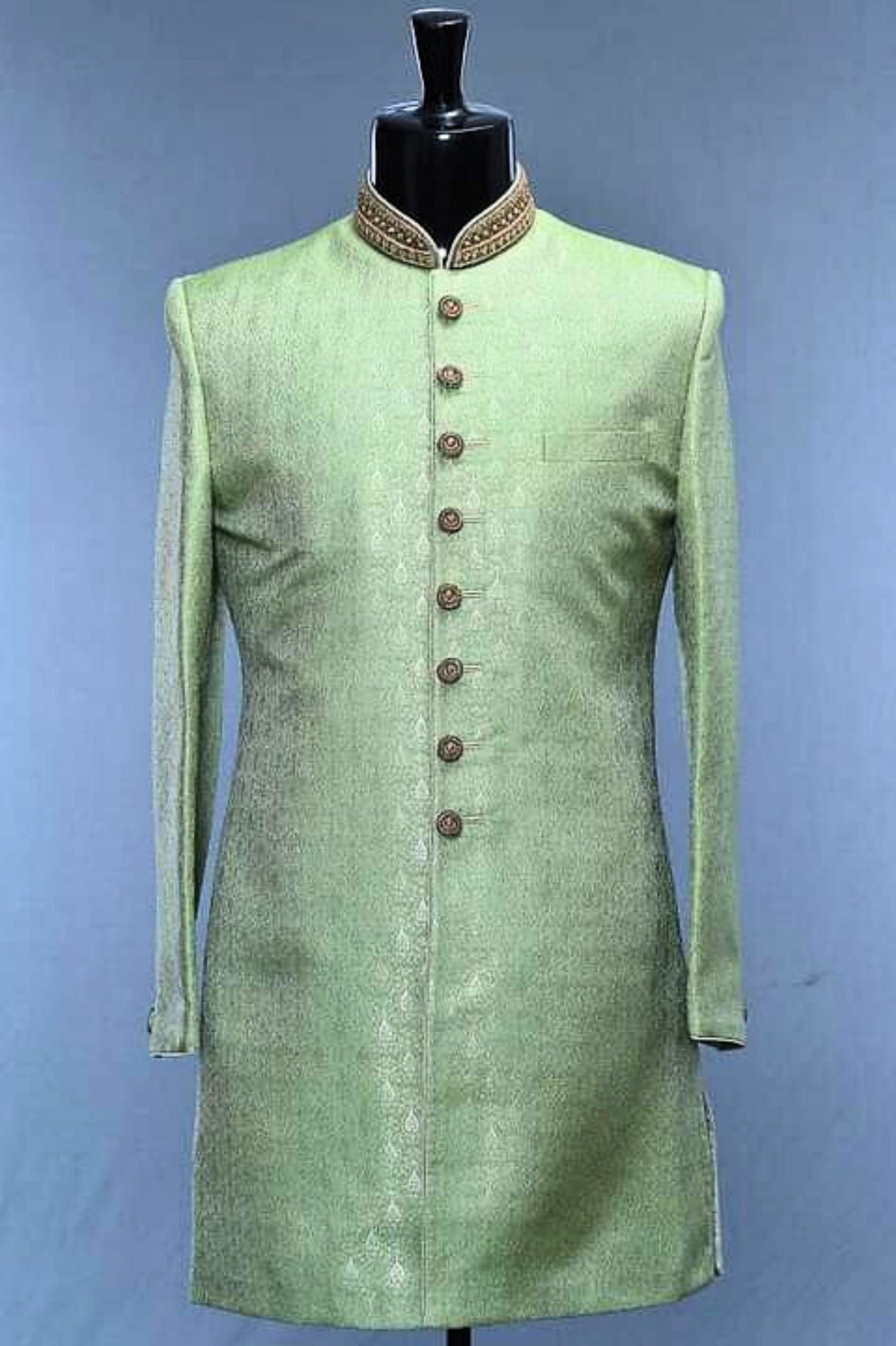Fresh Elegance – Lite Green Sherwani