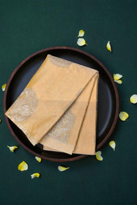 Pale Beige Semi Silk Saree