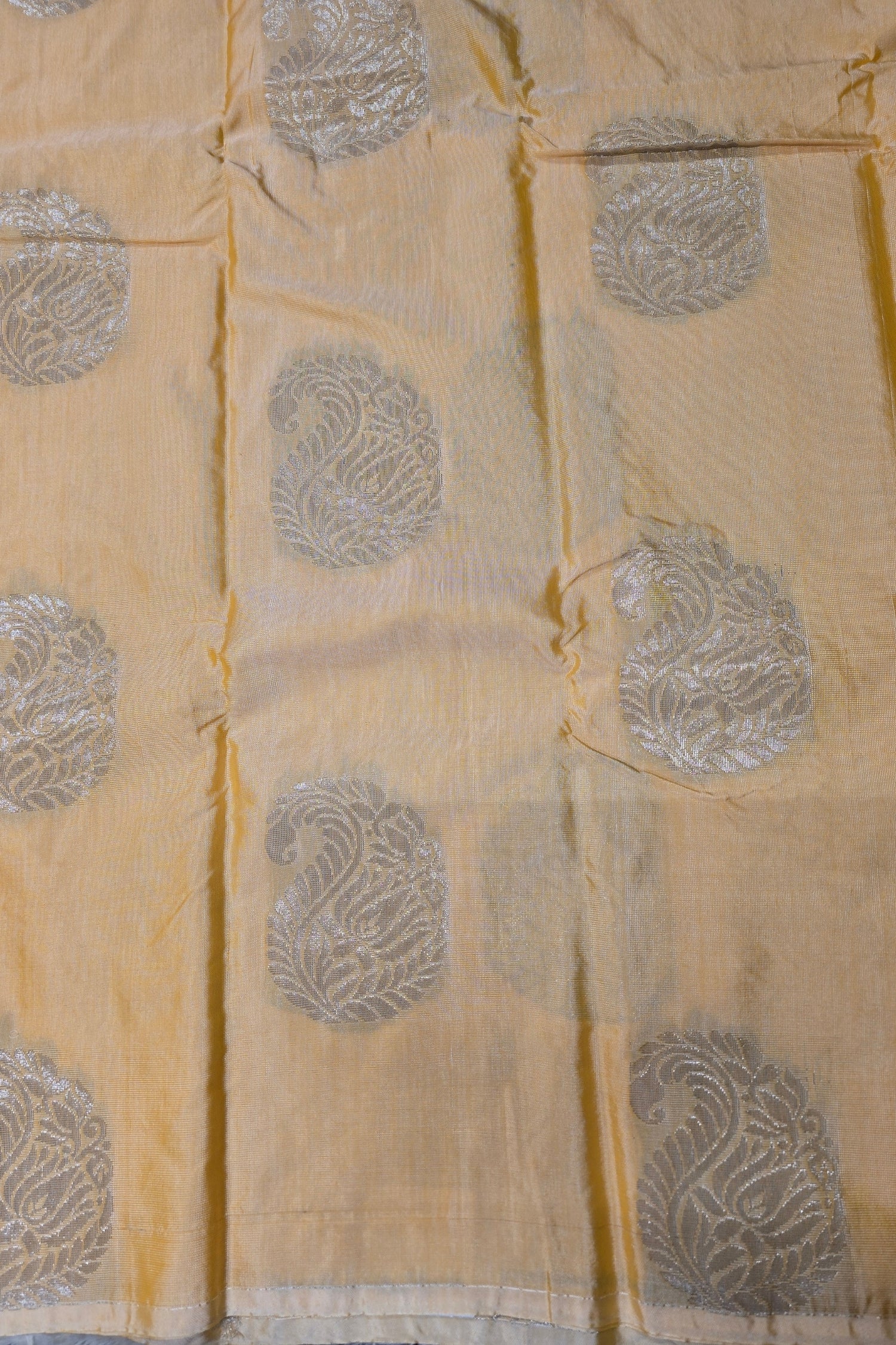 Pale Beige Semi Silk Saree