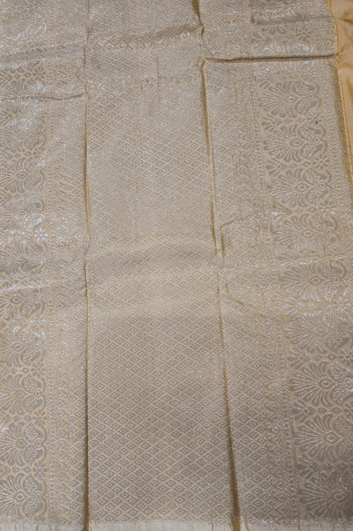 Pale Beige Semi Silk Saree