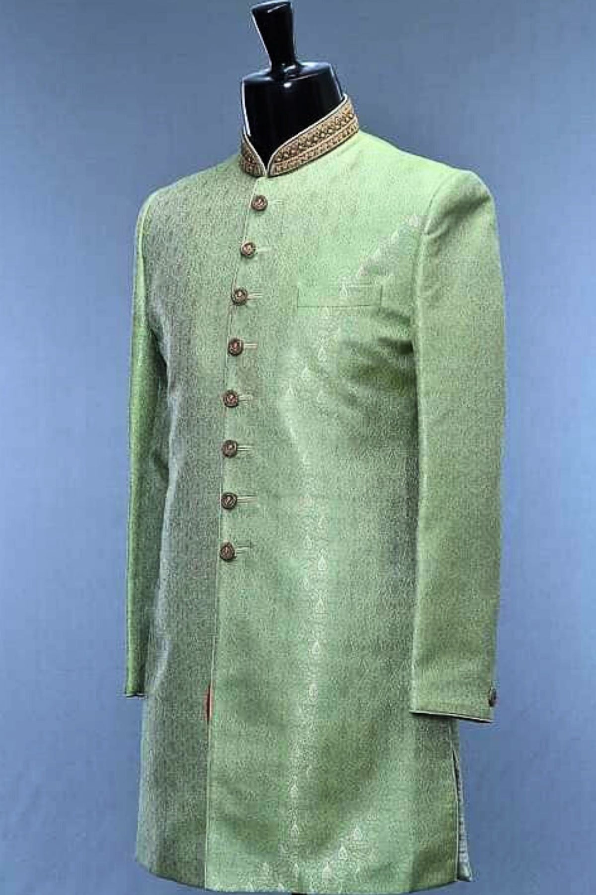 Fresh Elegance – Lite Green Sherwani
