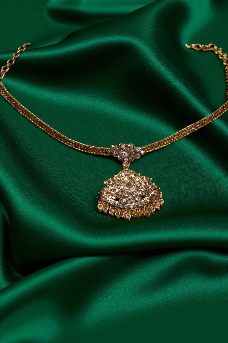 Crystal Bloom White Stone Necklace