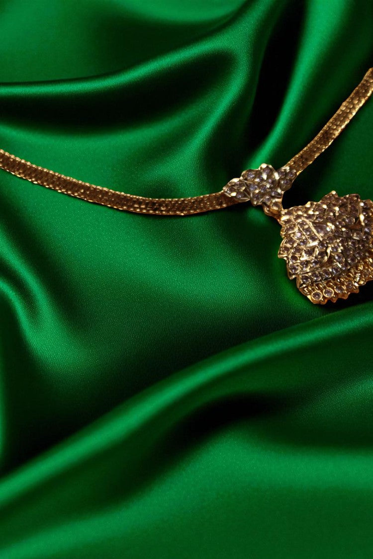 Crystal Bloom White Stone Necklace