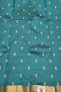 Deep Teal Semi Kanchi Sliks Saree