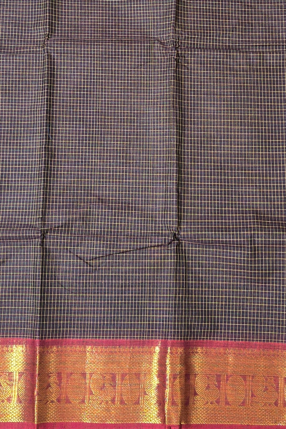 Elegant Coffee Brown Cotton Saree with Red Border