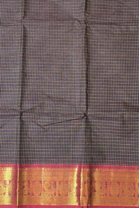 Elegant Coffee Brown Cotton Saree with Red Border