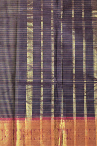 Elegant Coffee Brown Cotton Saree with Red Border
