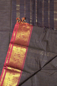 Elegant Coffee Brown Cotton Saree with Red Border