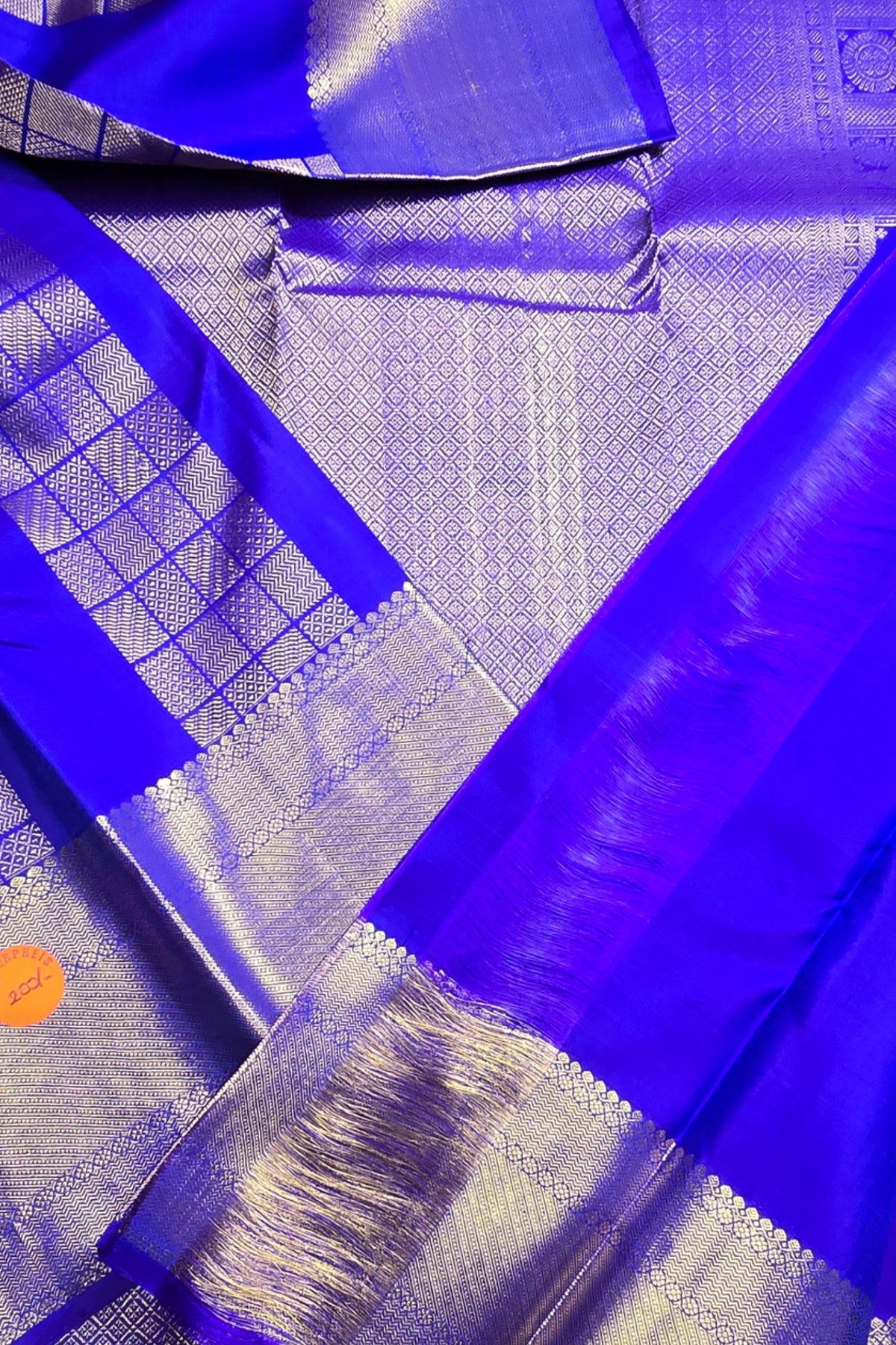 Blue Kanchipuram Silk Saree with Timeless Elegance