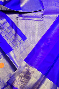 Blue Kanchipuram Silk Saree with Timeless Elegance