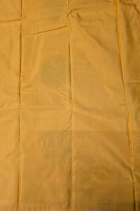 Radiant Yellow Semi Silk Saree with Elegant Floral Design